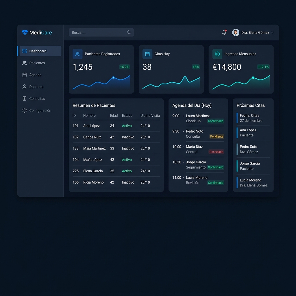Panel de seguimiento de Intelix Digital